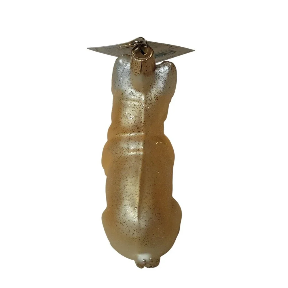 NWT Old World Christmas Blown Glass Hanging Ornament French Bulldog Frenchie